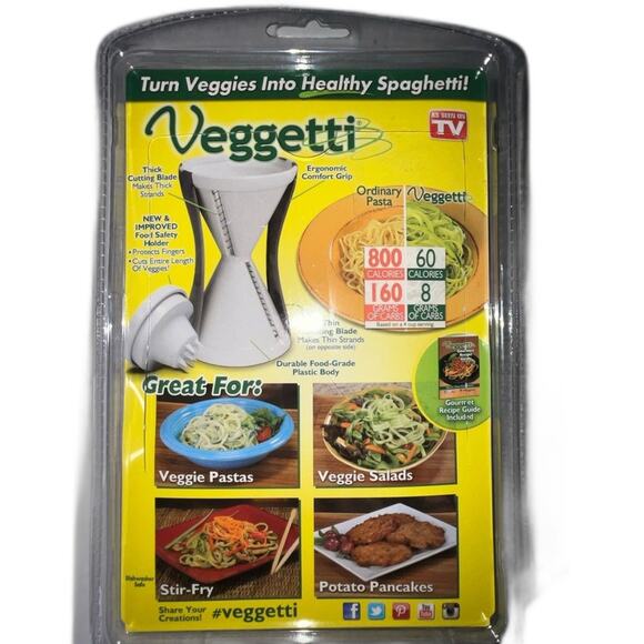 Vegetti Spiral Vegetable Slicer Cutter Makes Heathy Veggie Pasta Low Carb New - Picture 1 of 2